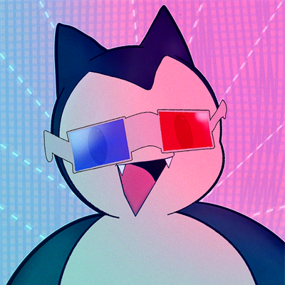 TheHotPinkShiesty wearing 3D glasses